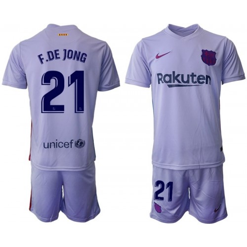 FC Barcelona Frenkie de Jong 21 Dres Dječji Gostujući 2021/2022 Kratkih Rukava FC Barcelona Frenkie de Jong 21 Dres Dječji Gostujući 2021/2022 Kratkih Rukava